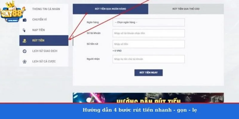 Hướng dẫn 4 bước rút tiền nhanh - gọn - lẹ 