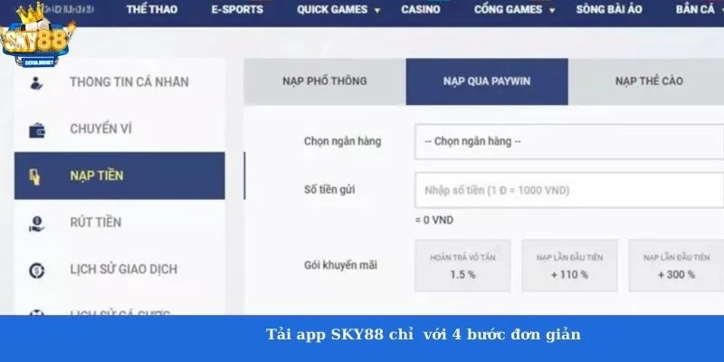 Tải app SKY 88 chỉ  với 4 bước đơn giản 